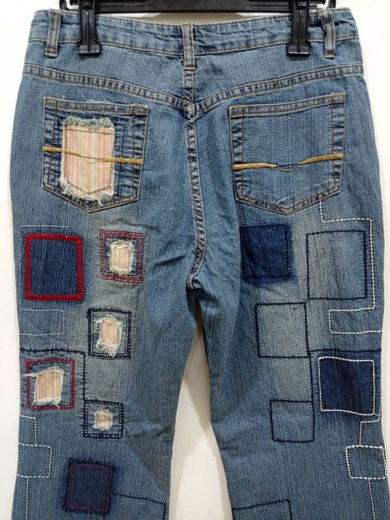 Vintage 90s Sashiko Japanese Made Jeans Streetwear Size W 30