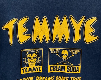 Vintage Y2K Cream Soda X Temmye Punks Japan Graphic T Shirts