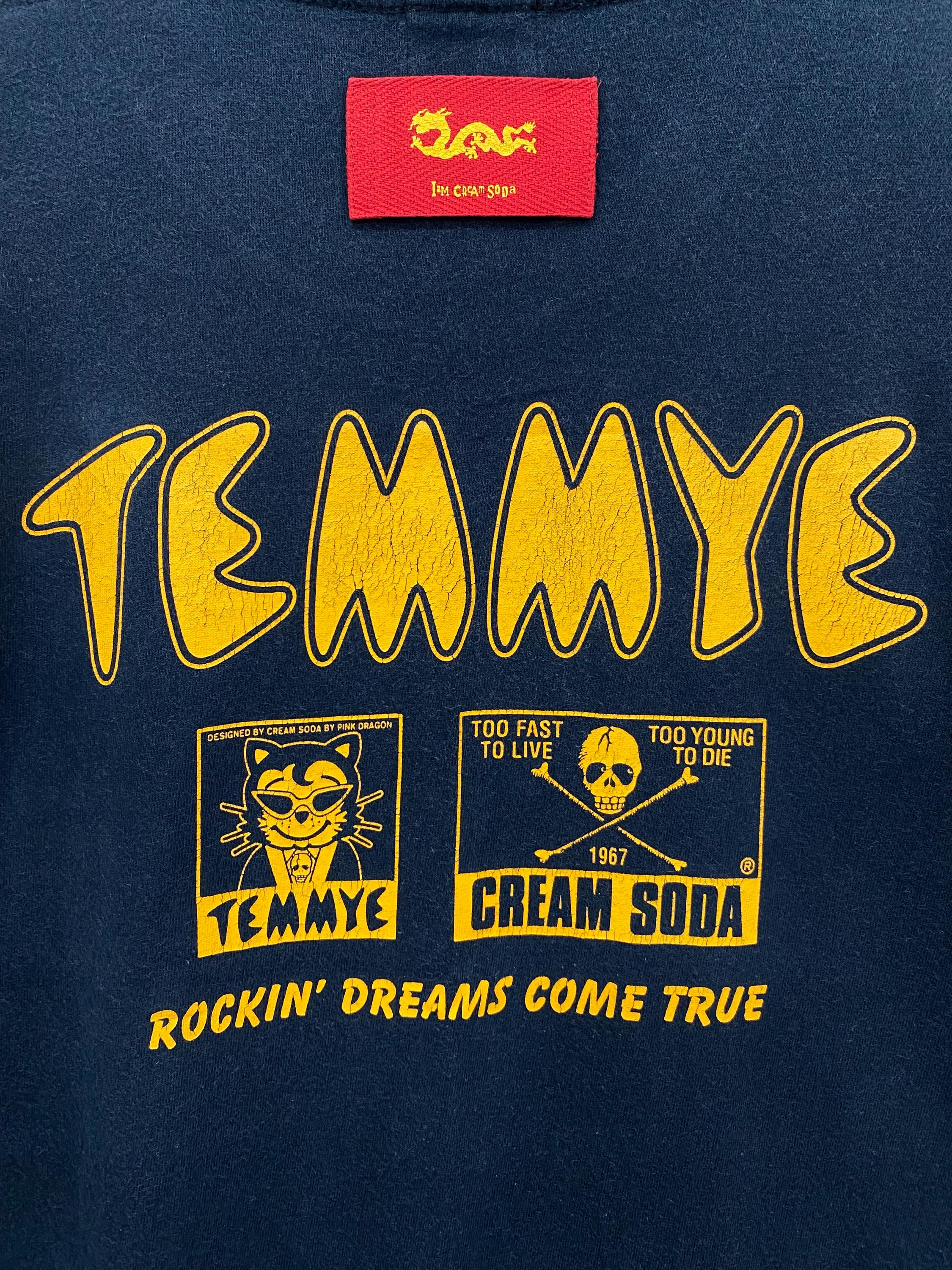 Cream Soda TEMMYE 50th Anniv. シャツ XL Vintage Y2K Cream Soda X Temmye Punks Japan Graphic T Shirts