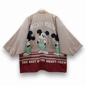 Vintage Padded Wool Hanten Fullprinted - Vintage Japanese Kimono - Quilted kimono - hanten - Haori - Kimono Jacket - Happi Jacket - Size L