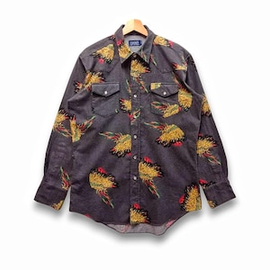 Vintage 90s Catherine Museum Western shirts Cowboys Style Printed Shirts Streetwear size M