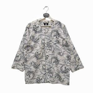 Vintage Yukata - Rare Yukata - Noragi Jacket - Vintage Japanese Kimono - hanten - Haori - Happi Kimono - Size M
