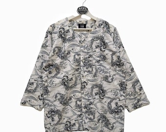 Vintage Yukata - Rare Yukata - Noragi Jacket - Vintage Japanese Kimono - hanten - Haori - Happi Kimono - Size M