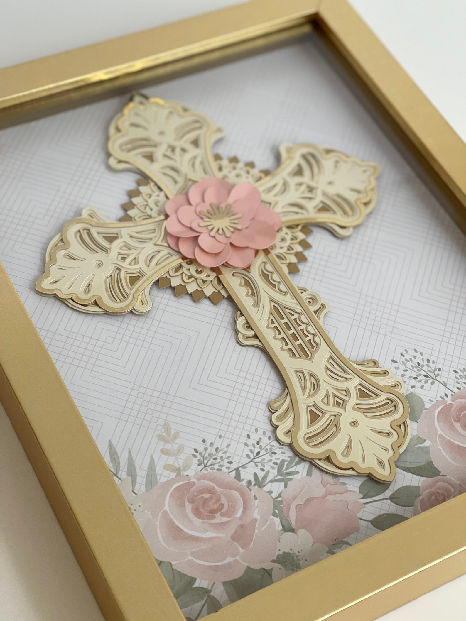 Shadow Box Cross / Crucifico / Holy Cross / Cross Frame / 3D Etsy
