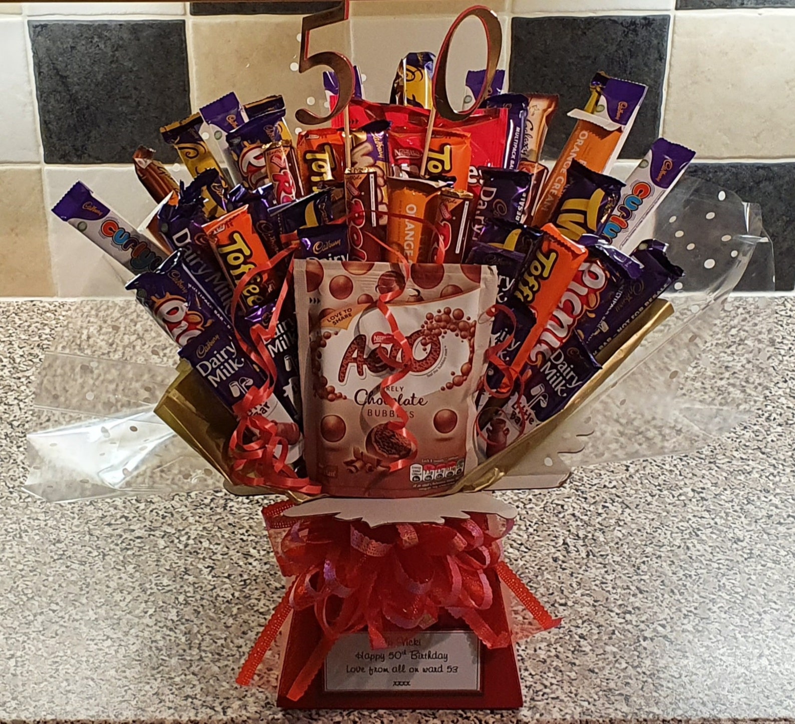 Personalised Mixed Chocolate Explosion Bouquet Cadbury's Etsy