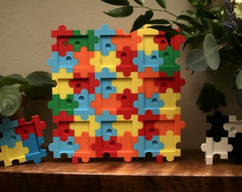 STL File Interlocking Puzzle Picture Frame | Download for 3D Printing | Expandable 50mm Magnet Holder | Commercial Print File