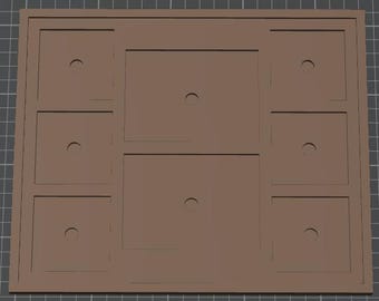 Mixed Size Photo Magnet Display STL File for Titan Press | Commercial 3D Print Model Bundle | Combo 8-Slot Picture Grid 3MF Download