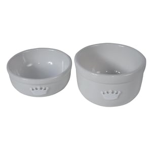 White Dog Bowls / Teacup Dog Feeding bowls / Ceramic Dog Bowls / Small Dog Bowls / Tiny Dog Bowls / Teacup Puppy Bowl / Dog Gift / Dog Mom /