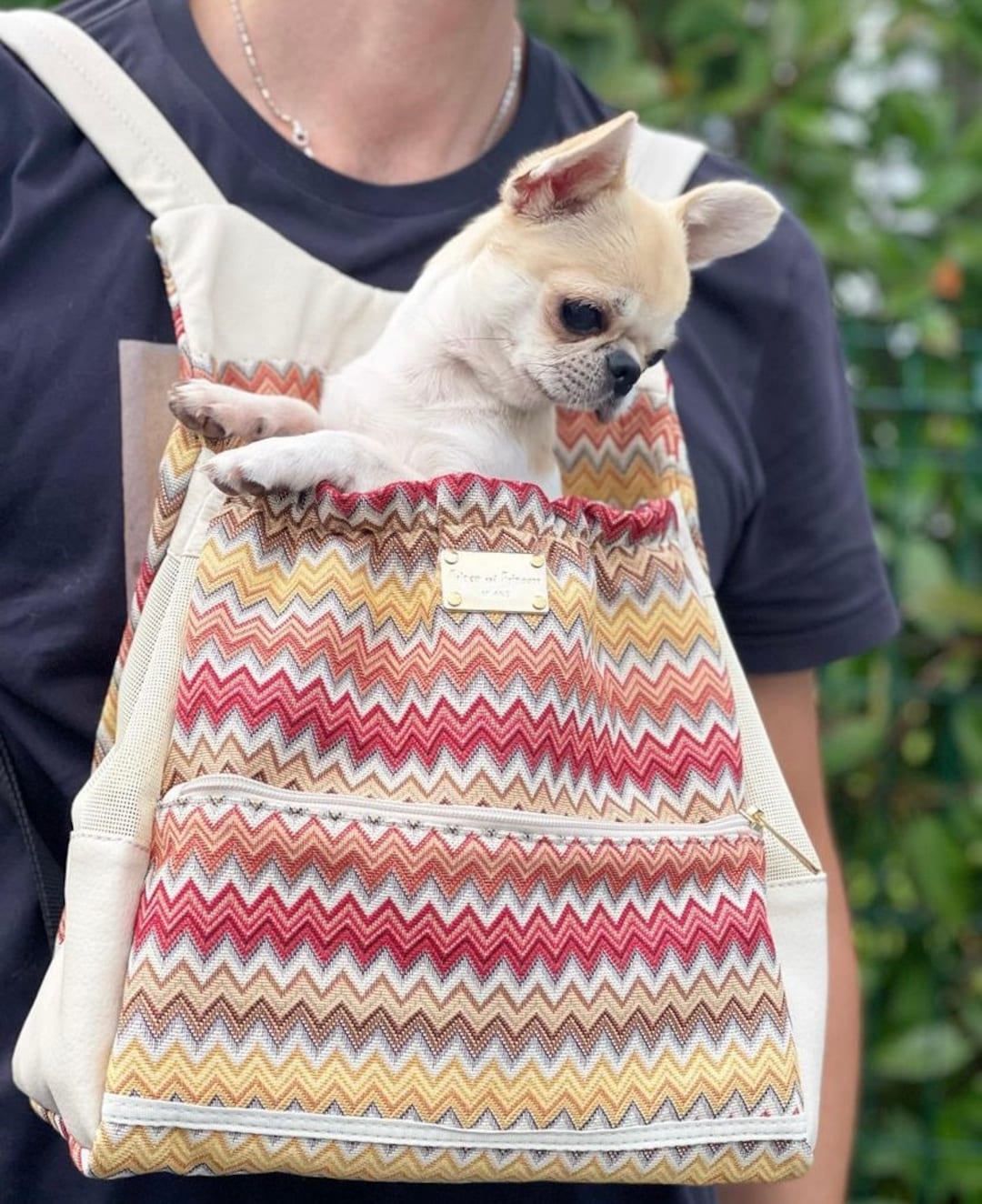 Summer Dog Pouch / Small Dog Pouch Bag / Dog Tote / Tiny Dog Carrier