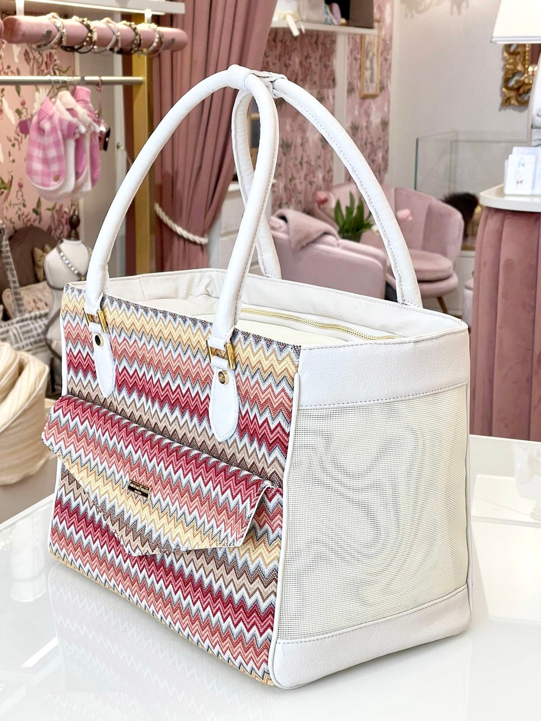 Summer Dog Travel Carrier / Teacup Dog / Teacup Puppy / Luxury Dog Accessories / Boy Dog / Girl