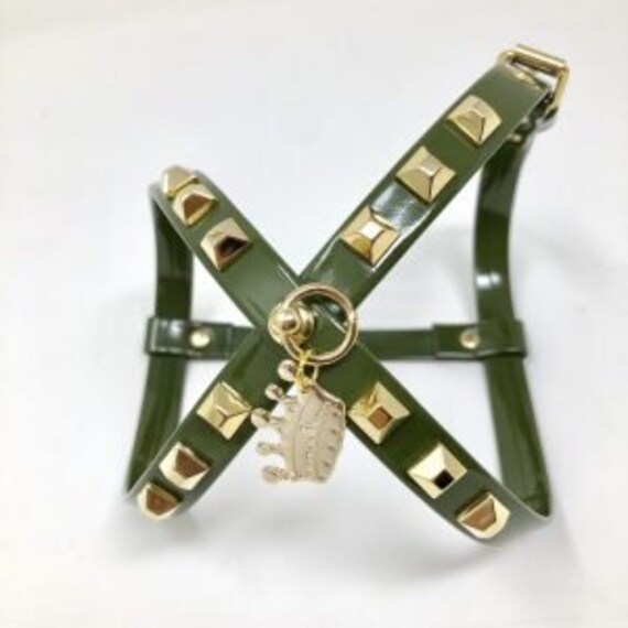 Dog Harness / Green Dog Harness / Boy Dog Harness / Puppy Etsy