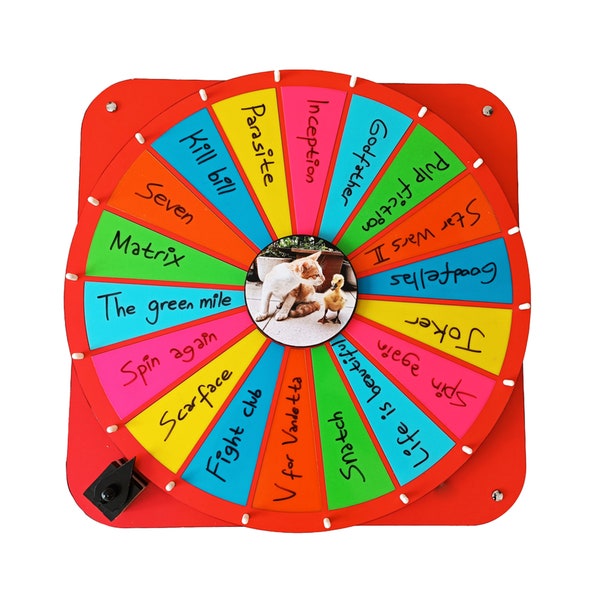 Red 24" Wall Mount Prize Wheel Wall mount large prize wheel Spin the wheel game Wall games Branded Prize Wheel Color Wheel Wheel of Fortune