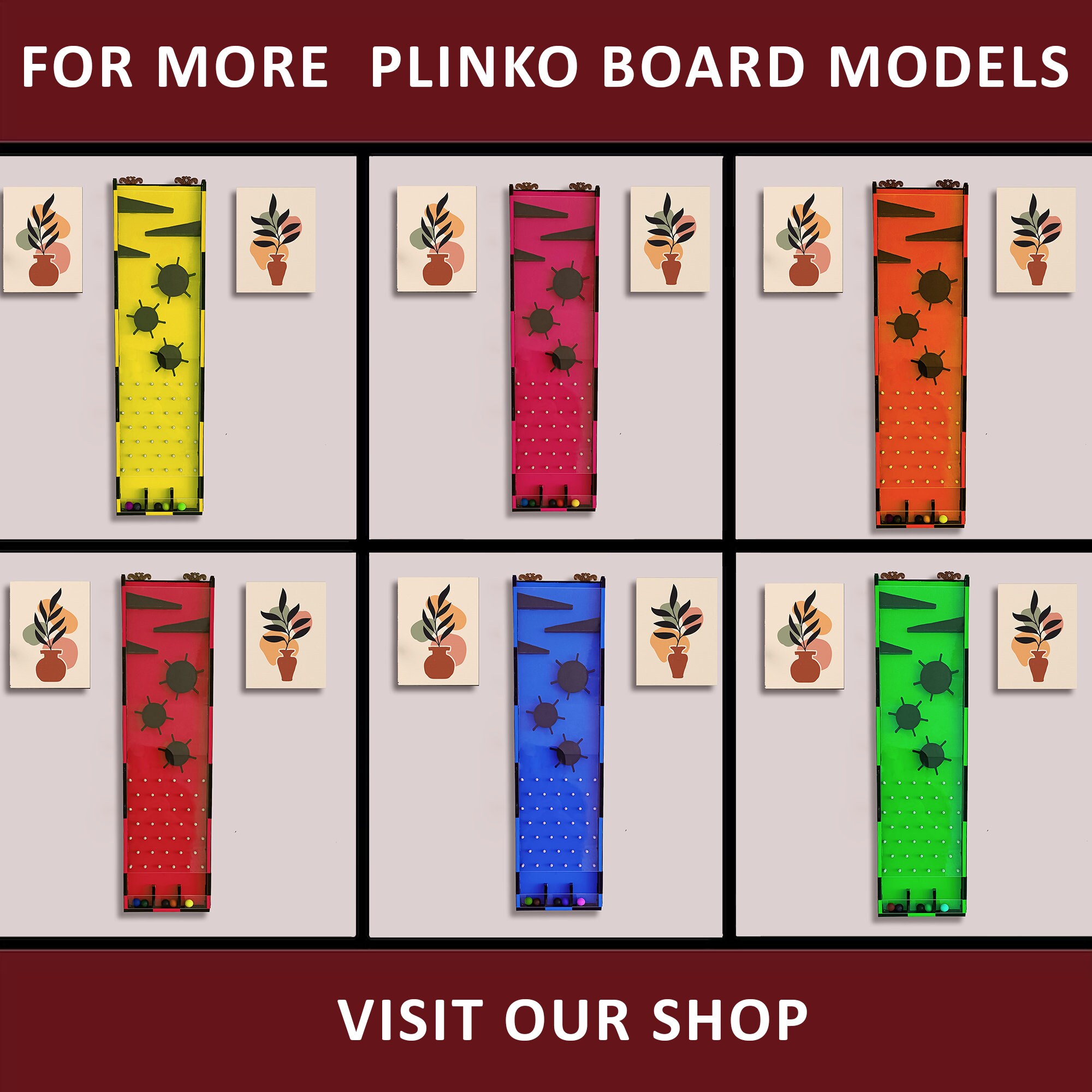 Wall Mounted Plinko Game Plinko Board Game Lighted Plinko Wall Games ...
