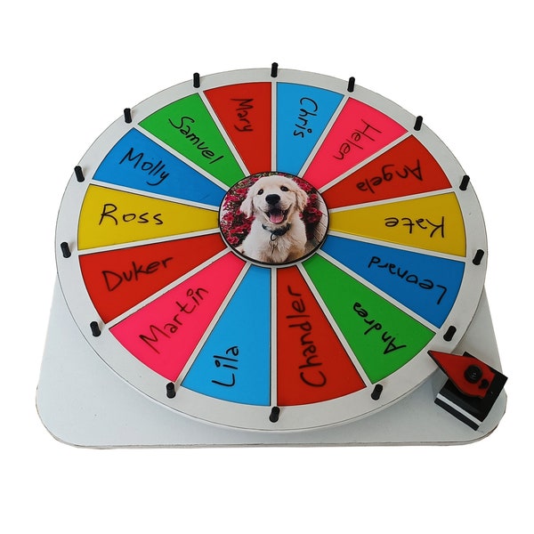 White 20" Prize Wheel Wooden Spin The Wheel Game Large prize Wheel Carnival Wheel Custom Prize Wheel Custom Party Game Table Top Board Game