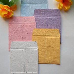 Enveloppes en papier semences de plantes – Respectueux de l'environnement et biodégradables | Enveloppes de fleurs sauvages et de graines de tulsi pour des cadeaux et des mariages durables