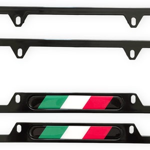 USA Standard License Plate Frame Fits All Vehicles With Italy Flag