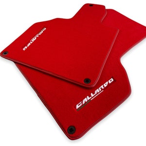 Floor Mats For Lamborghini Gallardo 2004-2014 Red / Blue / Gray / Dark Blue / Black Colors Tailored Carpets With Italian Emblem