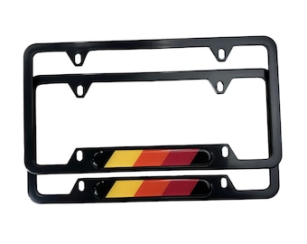 Telaio targa per Toyota Retro Style TRD Tri color JDM 4Runner Land Cruiser Tacoma Prado Corolla cCmry RAV4 Colore blu