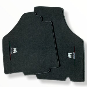 Floor Mats For Lamborghini Murcielago 2001-2010 Black Color Orange Trim Tailored Carpets With Emblem