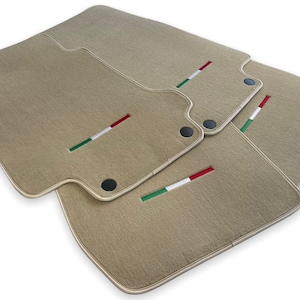 Floor Mats For Maserati GranTurismo 2008-2019 Black / Beige / Blue Carpets IT Edition AutoWin Premium Brand