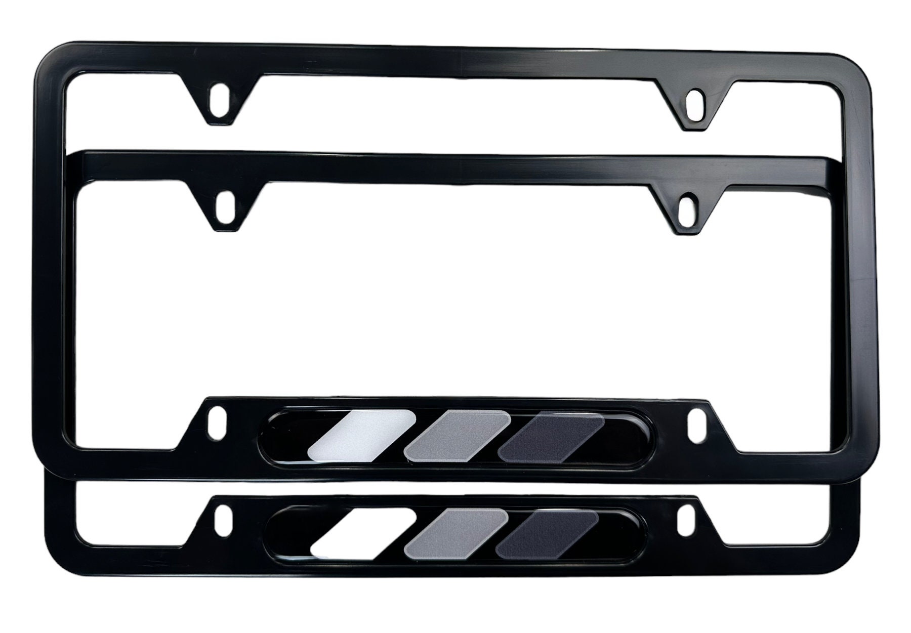 License Plate Frames for Toyota Retro Heritage (1990-2023) ABS Plastic TRD Off-Road Tacoma-FJ-Cruiser Grey