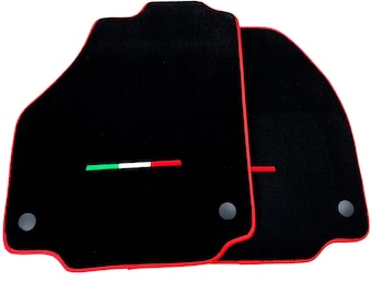 Floor Mats for Ferrari 458 2010-2015 Black Color Tailored Carpets with Italian Emblem