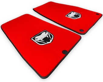 Bodenmatten Für Dodge Viper Jahr 2003–2006 Gen 3 Rote Farbe Teppiche Autowin Premium Brand