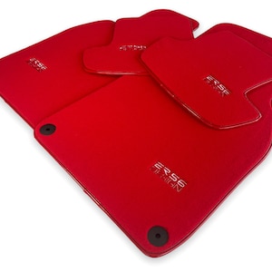 Floor Mats For Porsche Taycan 2019-2022  Red / Blue / Gray / Beige / Dark Blue / Black Color ER56 Design Premium Brand LHD