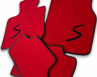 Vloermatten Voor Mini Cooper S Rood AutoWin Premium Merk (F54 Clubman / R56 / R57 / F55 / F56 / F57 / Countryman R60 / One)