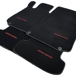 Floor Mats For Mercedes-Benz GLA X156 2014-2020 Black Color Carpets Red Sewing Limited Edition