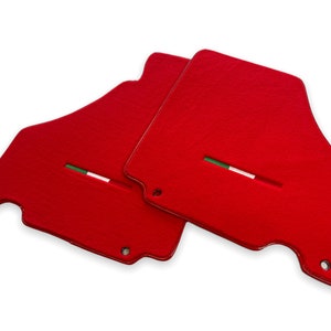 Bodenmatten für Ferrari 360 Modena 2000-2005 Rot / Blau / Graue Farbe Maßgeschneiderte Teppiche mit italienischem Emblem