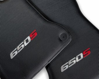 thumbnail image 2 of Custom Black Carpet Floor Mats For McLaren 650S - Carbon Leather Accents By AutoWin 2 of 5
