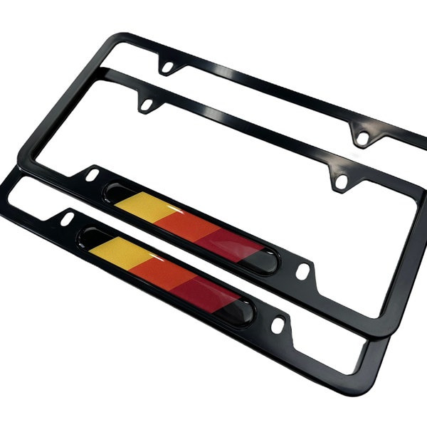 2 pcs License Plate Frames for Chevrolet Silverado Equinox Malibu Impala Camaro Corvette Traverse Blazer Cruze Spark