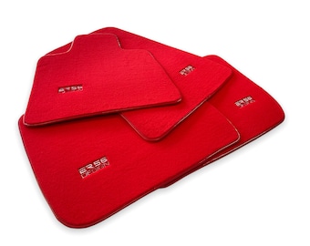 Floor Mats For Rolls Royce Red ER56 Design Premium Brand ( Wraith / Shadow / Phantom / Ghost / Dawn / Cullinan )