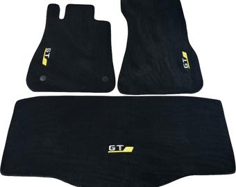 Floor Mats For Mercedes-Benz AMG GTR C190 SET - Yellow Sewing