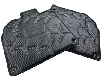 Tapis de sol pour Lamborghini Aventador SVJ 63 2012 – 2023, en cuir et fibre de carbone, sur mesure, édition limitée