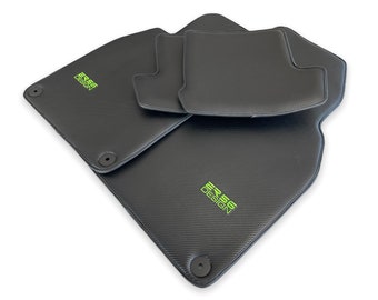 Floor Mats For All Porsche Carbon Fiber Leather ER56 Design | Cayenne , Macan , Panamera , Taycan , 911 , 991 , 992 , 718 , 918 , 981 / 987
