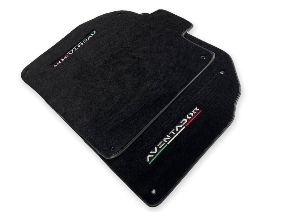 Floor Mats for Aventador 20122022 Black / Dark Blue / Red