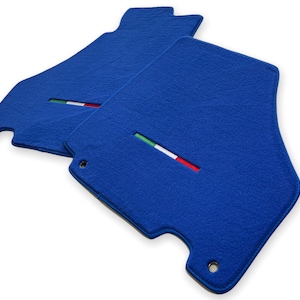 Bodenmatten für Ferrari 360 Modena 2000-2005 Rot / Blau / Graue Farbe Maßgeschneiderte Teppiche mit italienischem Emblem