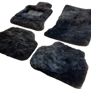 Genuine Lambswool Floor Mats For Rolls Royce Black ER56 Design Luxury ( Wraith / Shadow / Phantom / Ghost / Dawn / Cullinan )