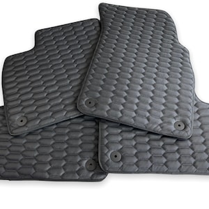 Leather Floor Mats For Audi All Models 1990-2022 A1 / A2 / A3 / A4 / A5 / A6 / A7 / A8 / Q2 / Q3 / Q5 / Q7 / Q8 / TT Black Color