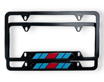 USA Standard License Plate Frame Fits BMW Models Inspired By Martini Racing
