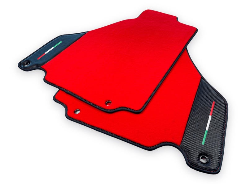 Red Floor Mats for Ferrari 360 Modena 2000-2005 Carbon Fiber and ...