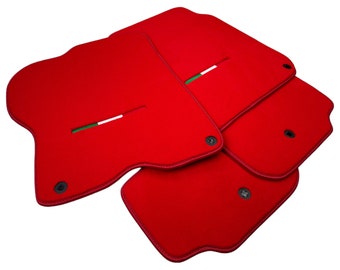 Floor Mats For Ferrari GTC4 Lusso (2016-2023) Red / Black / Blue / Beige / Dark Blue Colors Tailored Carpets With Italian Emblem