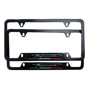 Performante USA Standard License Plate Frames fits All Alfa Romeo Giulia Giuletta GT GTV Mito Spider Stelvio Tonale