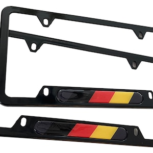Marcos de matrícula para todos los modelos BMW (1990-2023) Bandera de Alemania de plástico ABS