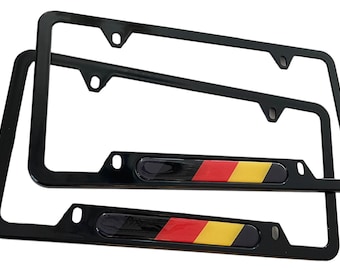License Plate Frames For All BMW Models (1990-2023) ABS Plastic Germany Flag