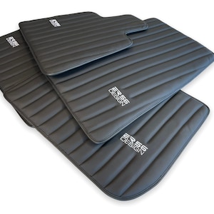 Floor Mats For Rolls Royce Black Leather ER56 Design Premium Brand ( Wraith / Shadow / Phantom / Ghost / Dawn / Cullinan
