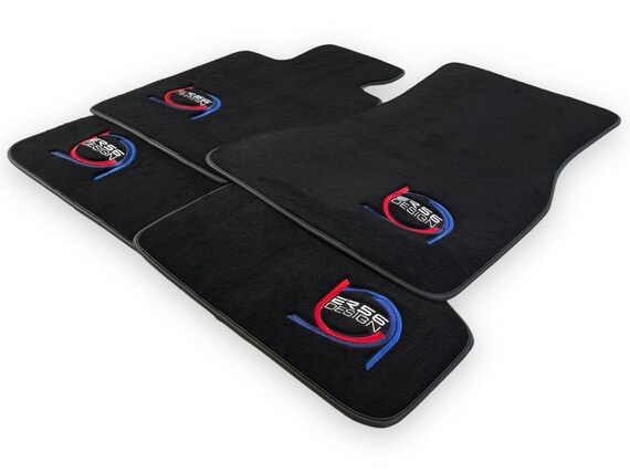 Velour Car Floor Mats For BMW Z4 - Waterproof Black With Logo, 4-Piece Set