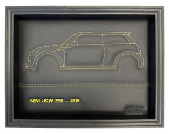 Inspired by Mini F56 : Black Leather Wall Decoration